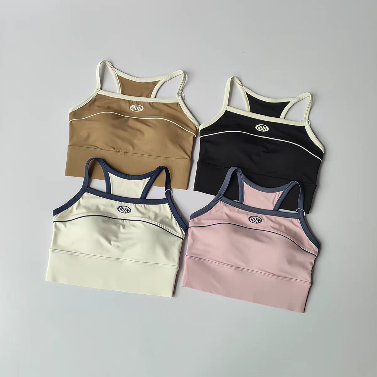 Sports Bra High Impact - Women Color Block Sports Bra with