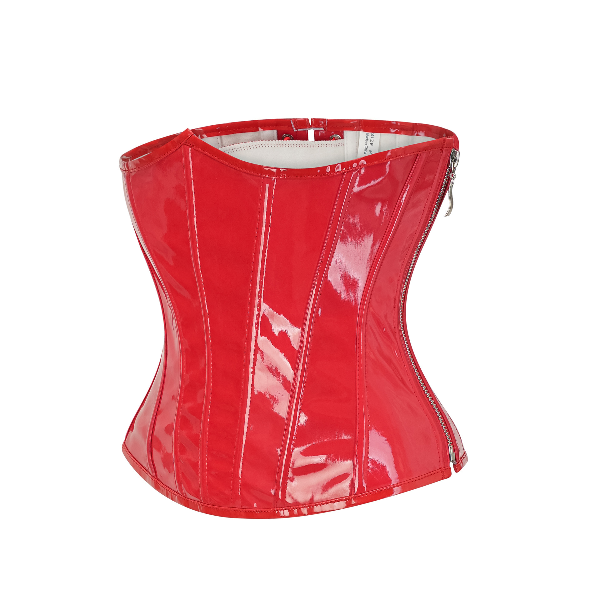 Steampunk Red PU Leather Side  - Corset Waist Cinch recension och pris