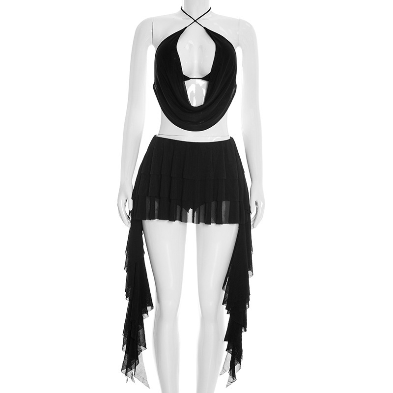 Women Sexy Solid Mesh 2 Piece  - Cami Top Lace recension och pris