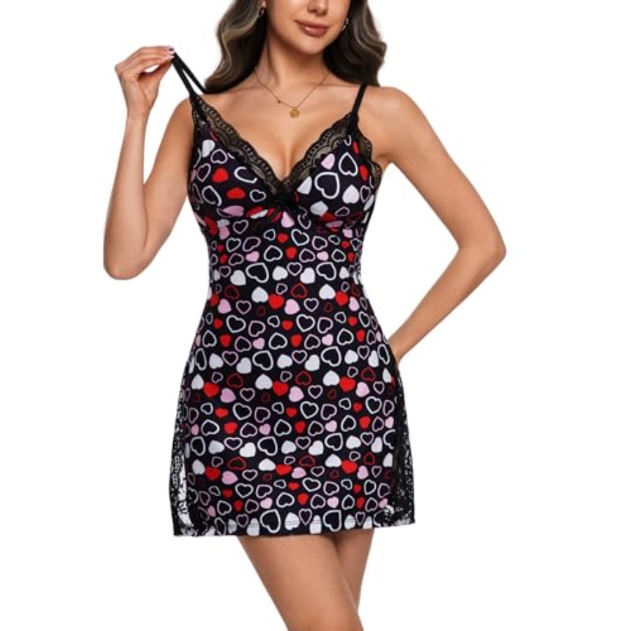 Night Gowns for Women V Neck L - Babydoll Chemise Night recension och pris