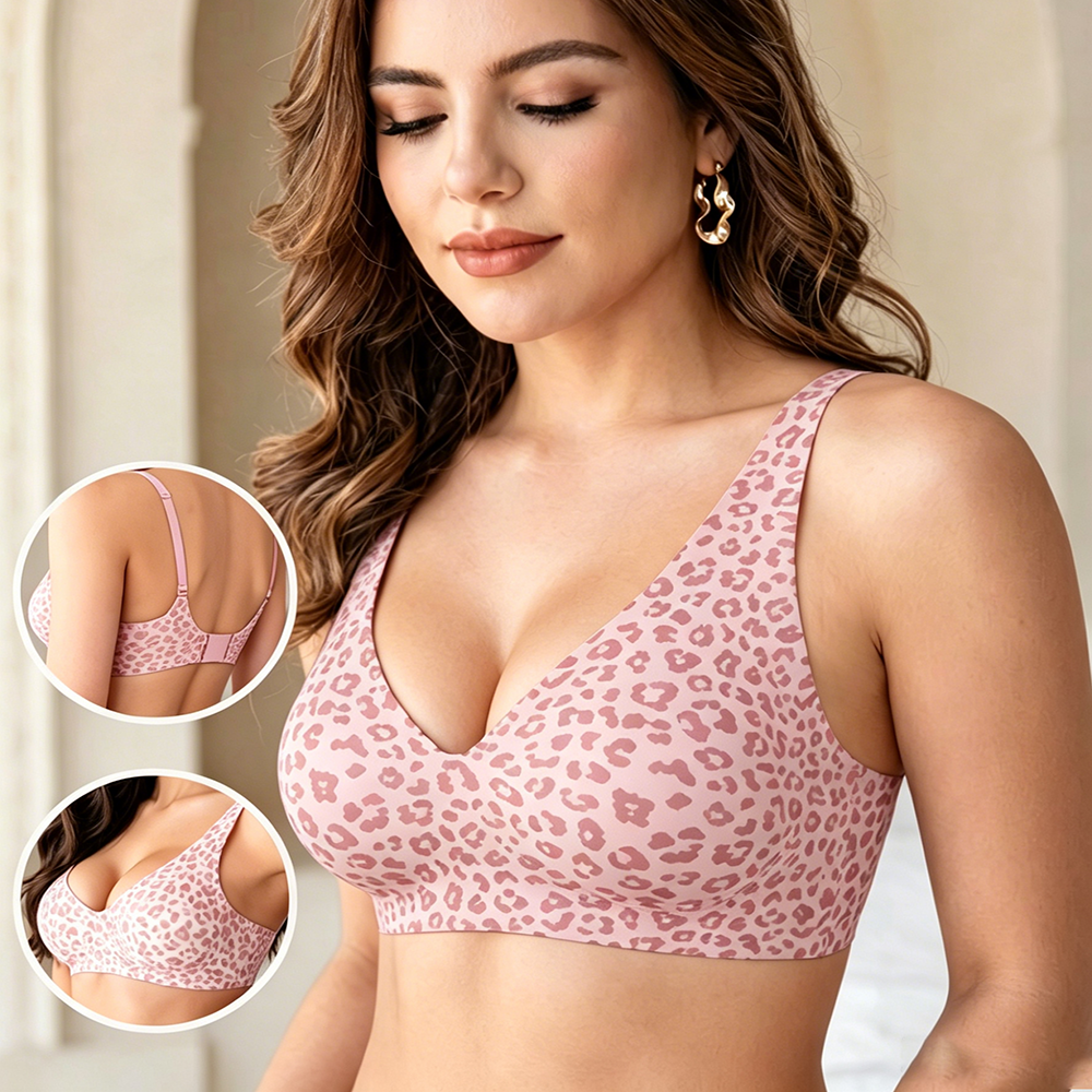 1Pcs Leopard Print Seamless Wi - Bralette Wireless Soft recension och pris