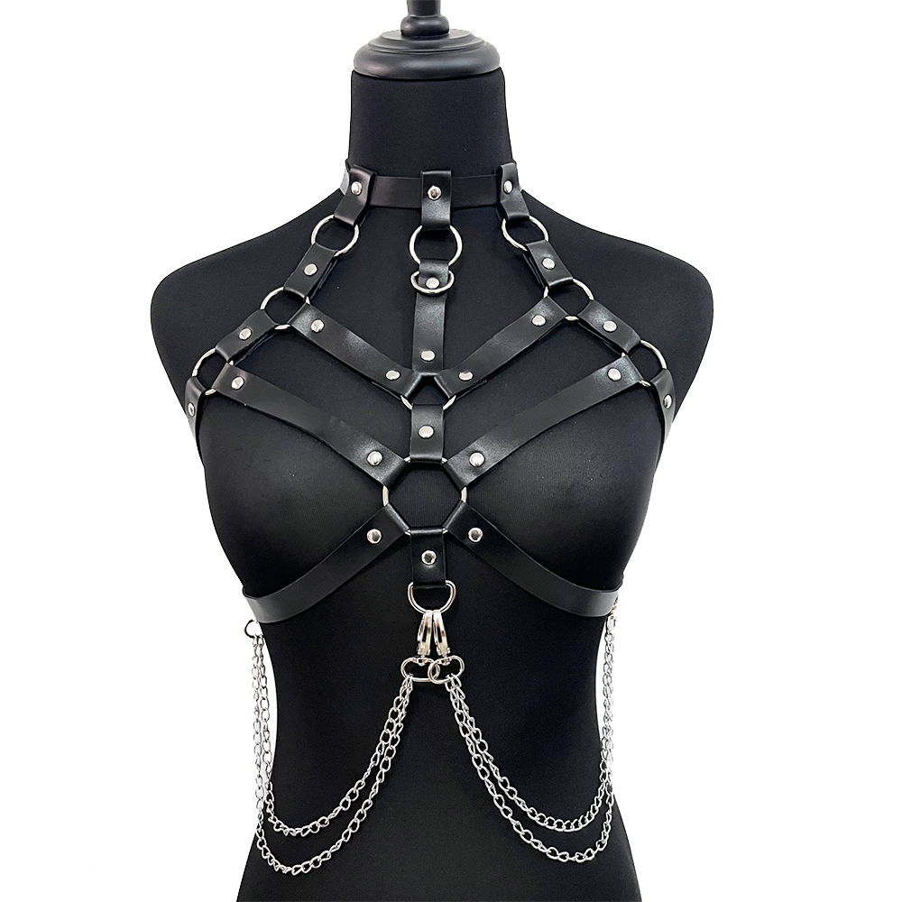 Chain with Leather Lingerie Wo - Garter Belt Set recension och pris