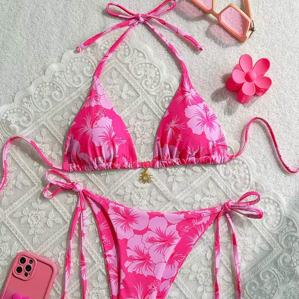 Women's Printed Vest Bikini+Th - Thong Bikini Women recension och pris