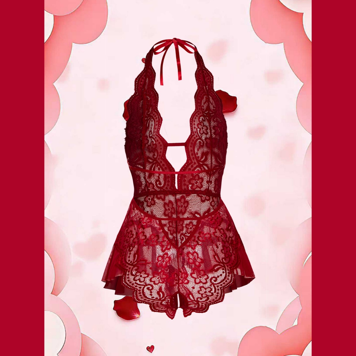 Erotic Crotchless Hot Lingerie - Lace Teddy Lingerie recension och pris