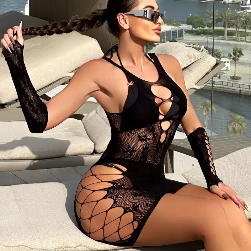 Simplejewel Women Fishnet Beac - Bodystocking Fishnet recension och pris