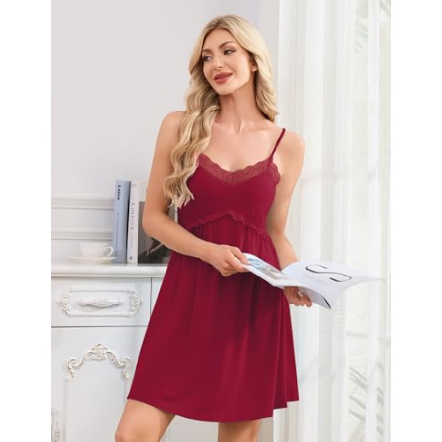 Sexy Nightgowns for Women Lace - Babydoll Chemise Night recension och pris