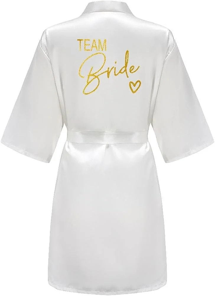 Wedding Party Team Bride Robe  - Robe Silk Women recension och pris