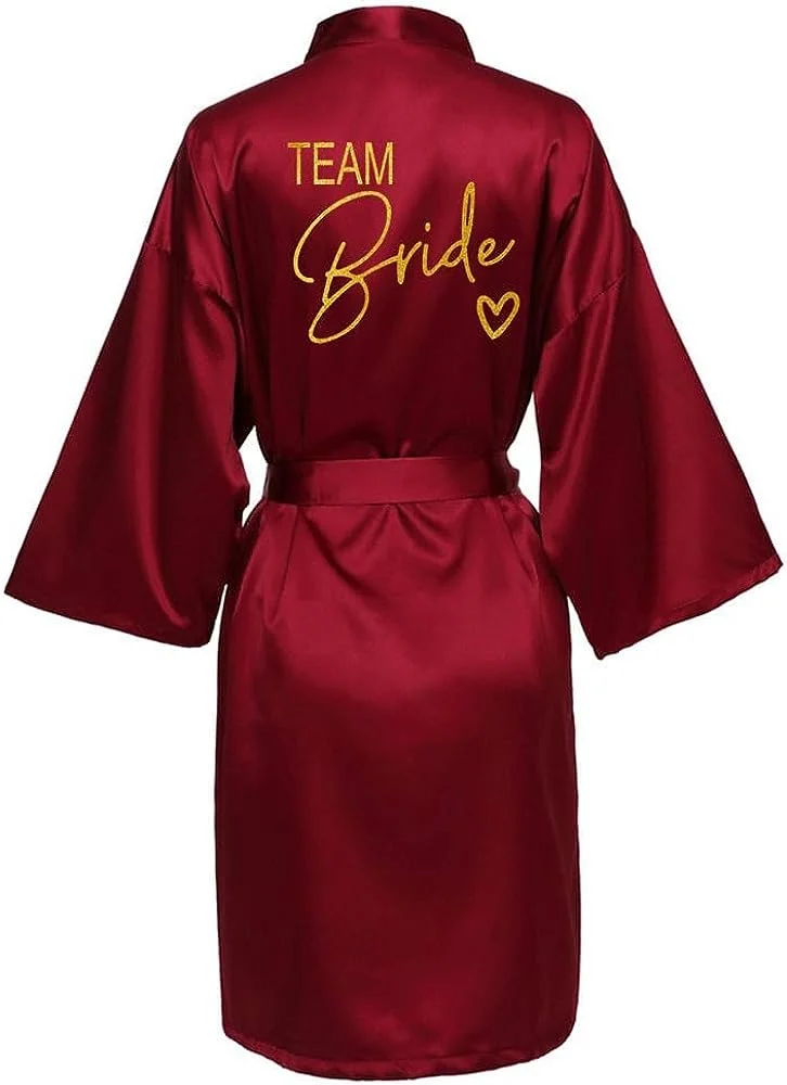 Wedding Party Team Bride Robe  - Robe Silk Women recension och pris
