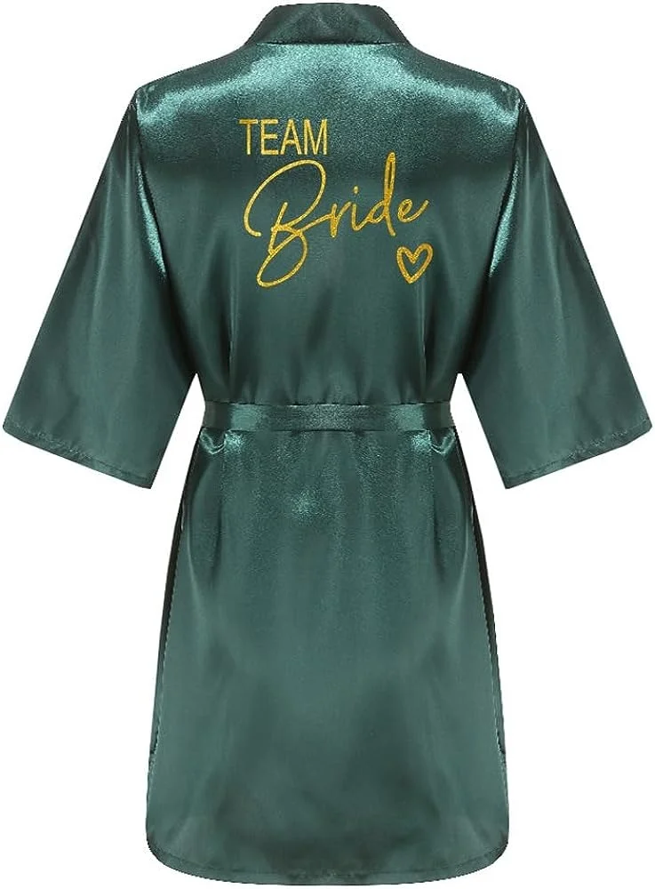 Wedding Party Team Bride Robe  - Robe Silk Women recension och pris