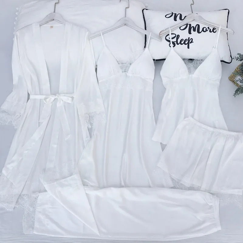 Pajamas Set Silk Satin Womens  - Robe Silk Women recension och pris