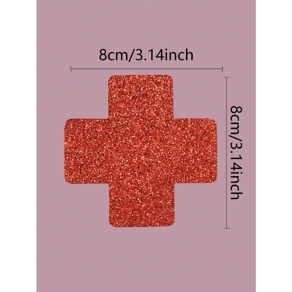 8pcs Glitter Cross Nipple Past - Nipple Cover Pasties recension och pris