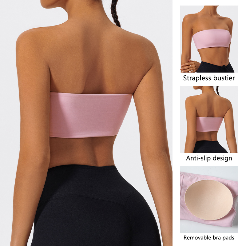 Strapless Sports Bra Gym Crop  - Sports Bra High Impact recension och pris