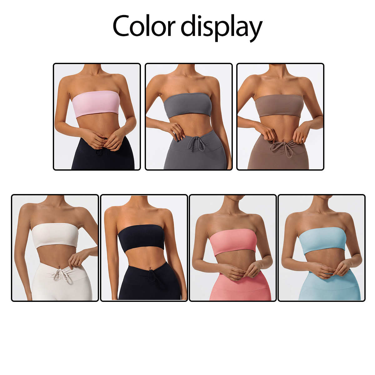 Strapless Sports Bra Gym Crop  - Sports Bra High Impact recension och pris