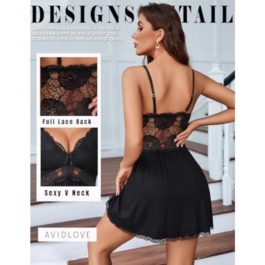 Avidlove Women Chemise Night G - Babydoll Chemise Night recension och pris