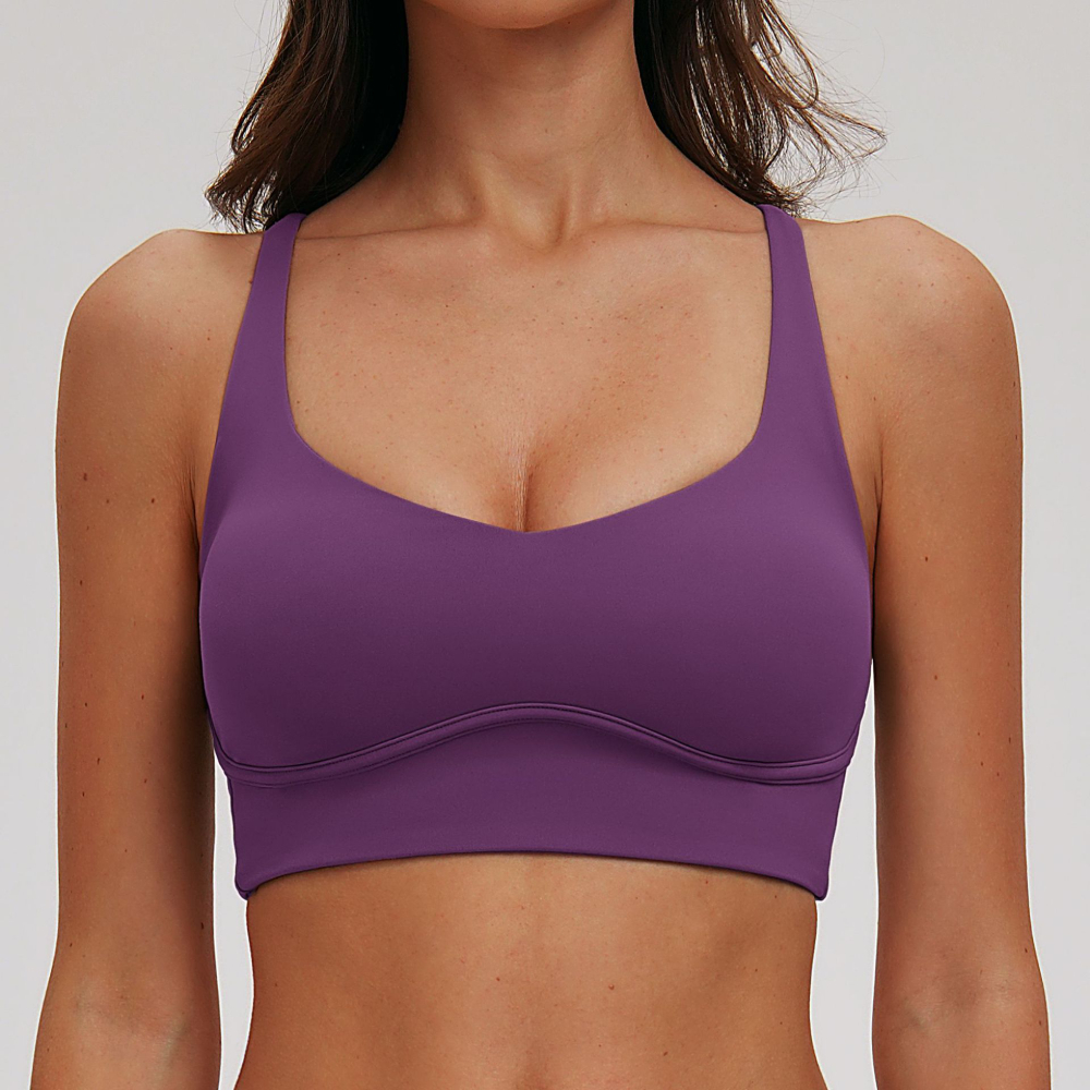 Sexy V-neck Sports Bra Yoga Un - Sports Bra High Impact recension och pris