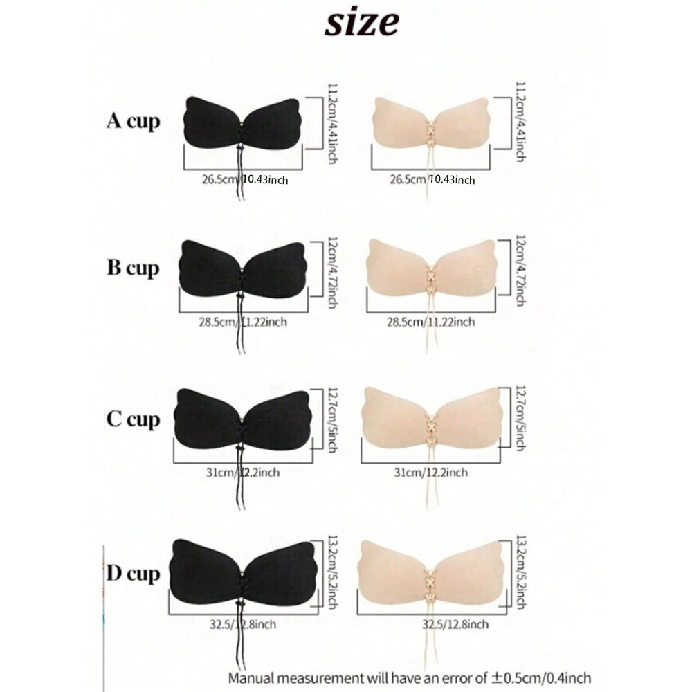 1/2pcs Wing-Shaped Adhesive Br - Silicone Bra Adhesive recension och pris